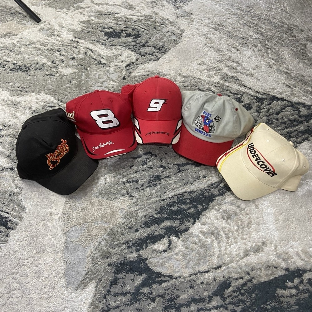 Lot of 5 Car Racing‎ Vintage Adjustable Snapback Strapback Hats Hemi Slp Wix